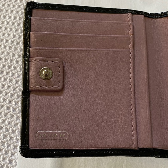 Coach Small Black and Pink Wallet - Picture 3 of 6